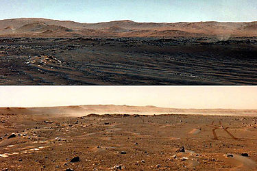 El róver Perseverance detecta en Marte por primera vez ráfagas de viento que levantan una gran nube de polvo marciano 