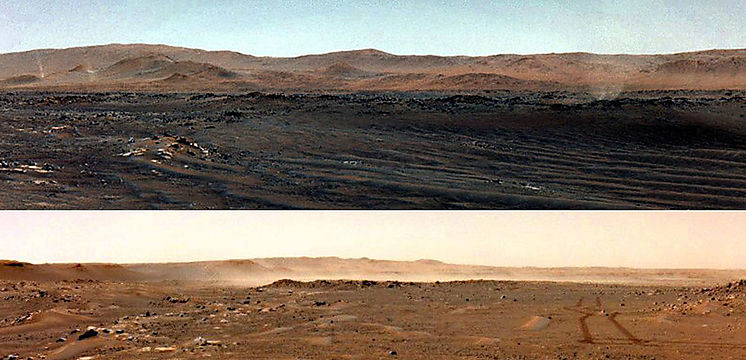 El rver Perseverance detecta en Marte por primera vez rfagas de viento que levantan una gran nube de polvo marciano 